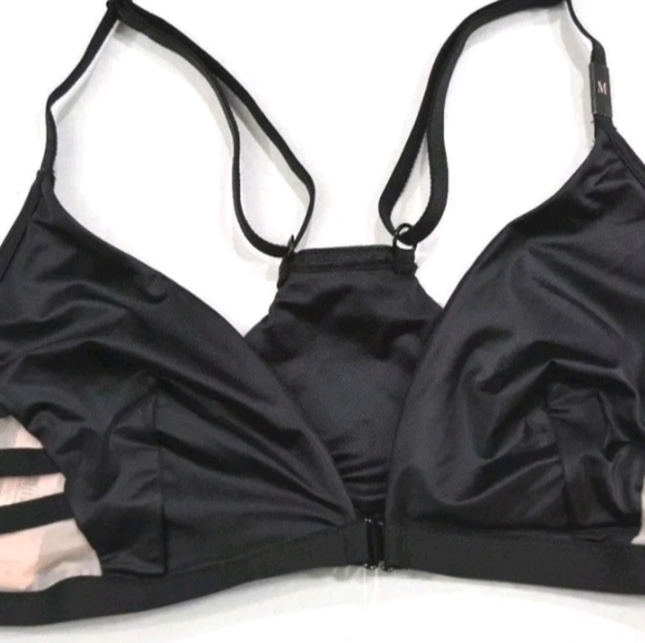 VICTORIA'S SECRET BLACK SATIN BRALETTE - Picture 3 of 4